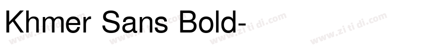 Khmer Sans Bold字体转换